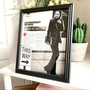 Giorgio Armani Black White Collage Wall Art Editorial Fashion Print